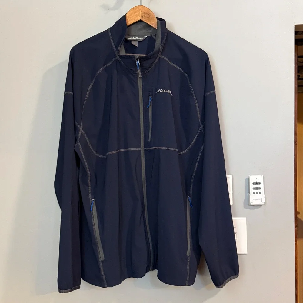 Eddie Bauer XL Full Zip Jacket‎ Packable Stretch Lightweight Outdoor Activewear